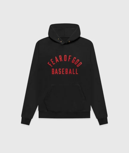 Essential Fear of God Baseball Hoodie Black