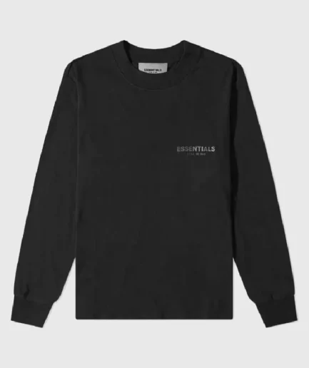 Essentials Long Sleeve Polo Sweatshirt Black