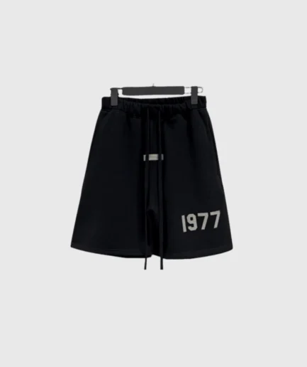 Fear of God Essentials 1977 Logo Shorts Black