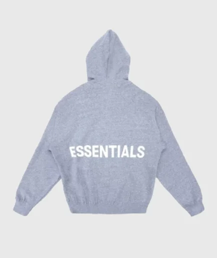 Fear of God Essentials Graphic Pullover Hoodie Grey