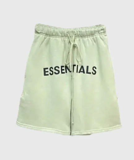 Fear of God Essentials Logo Shorts Green