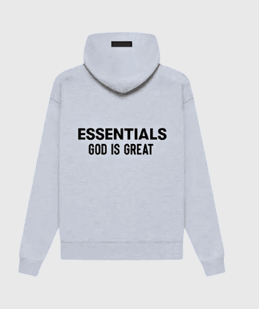 Essentials God Is Great Hoodie Gray