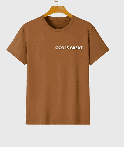 Essentials God Is Great Brown T-Shirt