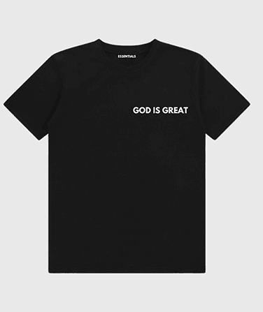 Essentials God Is Great Black T-Shirt