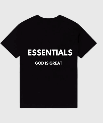Essentials God Is Great Black T-Shirt
